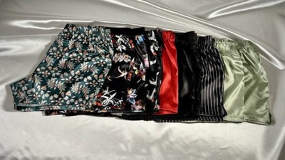 ASOS SATIN SHINY SMOOTH GLANZ BOXERS MENS LARGE LOT OF 11 PAIRS TOTAL